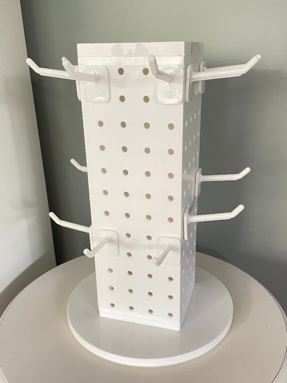 Revolving Pegboard Tower Counter Display-Vendor Display